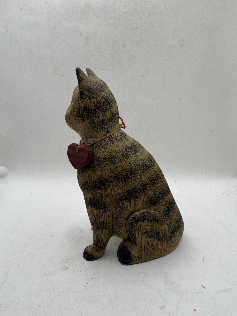 Vtg Signed Pat Croy Primitive Cat Folk Art Rustic Farmhouse Decor Collectible - Picture 5 of 14